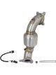 AFE Twisted Steel Down-Pipe w/ Cat Street For 16-17 Honda Civic 1.