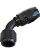 Aeroflow 500 Series Cutter Swivel 60 Degree Hose End -6AN Black