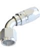 Aeroflow 500 Series Cutter Swivel 60 Degree Hose End -6AN Silver