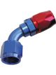 Aeroflow 500 Series Cutter Swivel 60 Degree Hose End -10AN Blue/Red