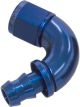 Aeroflow Full Flow Push Lock 120 Degree Hose End -8AN Blue
