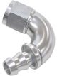 Aeroflow Full Flow Push Lock 120 Degree Hose End -8AN Silver