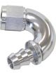 Aeroflow 510 Tight Radius Push Lock 150 Degree Hose End -12AN Silver