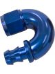Aeroflow Full Flow Push Lock 180 Degree Hose End -8AN Blue