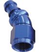 Aeroflow Full Flow Push Lock 30 Degree Hose End -12AN Blue