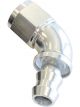 Aeroflow Full Flow Push Lock 60 Degree Hose End -4AN Silver