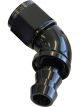 Aeroflow Full Flow Push Lock 60 Degree Hose End -6AN Black