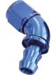 Aeroflow Full Flow Push Lock 60 Degree Hose End -8AN Blue