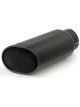 Banks Power Tailpipe Tip Kit SS Obround Slash Cut Black 4in Tube 5in X 6
