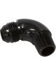 Aeroflow 90 Degree 3/8 Inch NPT to -8AN Full Flow Adapter Black