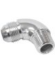 Aeroflow 90 Degree 1/2 Inch NPT to -10AN Full Flow Adapter Silver