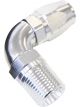 Aeroflow 90 Degree Male NPT Full Flow Swivel Hose End 1/4
