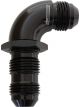 Aeroflow 90 Degree Full Flow AN Bulkhead -6AN Black