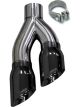 Corsa Universal Stainless Steel Exhaust Single Side Exit w/ 4in Black…