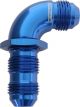 Aeroflow 90 Degree Full Flow AN Bulkhead -16AN Blue