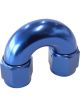 Aeroflow 180 Degree Full Flow Female Coupler -12AN Blue