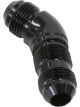 Aeroflow 45 Degree Full Flow AN Bulkhead -12AN Black