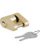 Curt Coupler Lock 1/4in Pin 3/4in Latch Span Padlock Brass-Plated