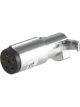Curt 6-Way Round Connector Plug Trailer Side Chrome Plastic