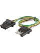 Curt 4-Way Flat Connector Plug & Socket w/12in Wires Packaged