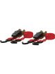 Curt 10ft Red Cargo Straps w/S-Hooks 500lbs Pack of 2
