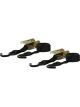 Curt 10ft Black Cargo Straps w/S-Hooks 500lbs Pack of 2