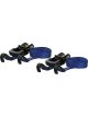 Curt 16ft Blue Cargo Straps w/J-Hooks 733lbs Pack of 2