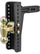Curt Adjustable Channel Mount w/Dual Ball 2in Shank 14000lbs 10-1/8in Dr