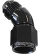 Aeroflow 45 Degree Full Flow Female/Male Flare Swivel -12AN Black