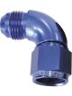 Aeroflow 90 Degree Full Flow Female/Male Flare Swivel -4AN Blue