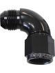 Aeroflow 90 Degree Full Flow Female/Male Flare Swivel -4AN Black