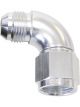 Aeroflow 90 Degree Full Flow Female/Male Flare Swivel -8AN Silver