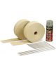 DEI Exhaust Wrap Kit Tan Wrap and Aluminum HT Silicone Coating