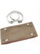 DEI Pipe Shield 4in w x 8in w/ Stainless Steel Clamps Titanium