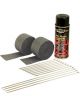 DEI Powersport Motorcycle Exhaust Wrap Kit Black wrap w/ Black HT Silico…