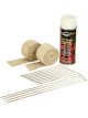 DEI Powersport Motorcycle Exhaust Wrap Kit Tan wrap w/ White HT Silicone