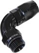 Aeroflow 90 Degree Male ORB Swivel Hose End -6 ORB to -6AN Black