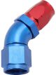 Aeroflow Cutter 45 Degree Stepped Hose End -10AN to -8 Blue/Red
