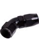 Aeroflow 550 Series Cutter Swivel 45 Degree Hose End -8AN Black