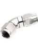 Aeroflow 550 Series Cutter Swivel 45 Degree Hose End -8AN Silver