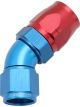 Aeroflow Cutter 45 Degree Stepped Hose End -10AN to -12 Blue/Red