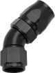 Aeroflow Cutter 45 Degree Stepped Hose End -10AN to -12 Black