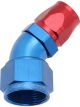 Aeroflow Cutter 45 Degree Stepped Hose End -16AN to -12 Blue/Red