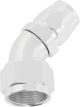 Aeroflow Cutter 45 Degree Stepped Hose End -16AN to -12 Silver