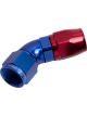 Aeroflow 550 Series Cutter Swivel 45 Degree Hose End -16AN Blue/Red