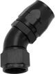 Aeroflow Cutter 45 Degree Stepped Hose End -12AN to -16 Black