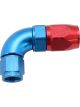 Aeroflow Cutter 90 Degree Stepped Hose End -6AN to -8 Blue/Red
