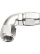 Aeroflow 550 Series Cutter Swivel 90 Degree Hose End -12AN Silver