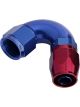 Aeroflow 550 Series Cutter Swivel 120 Degree Hose End -4AN Blue/Red