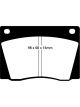 EBC For 67-74 Ac 428 7.0 Redstuff Front Brake Pads